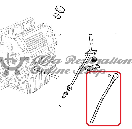 Alfa 147/156/GT/GTV/Spider 2.5/3.0/3.2 V6 Oil Dipstick