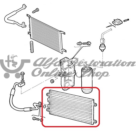 Alfa 147 Air Conditioning Condenser (non filter/dryer)