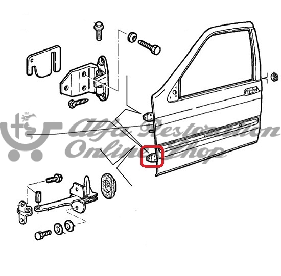 Alfa 164 Front/Rear Left Door Lower Hinge