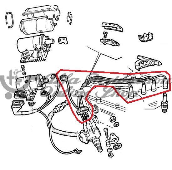 Alfa 75 1.6/1.8 Carb  Spark Plug Wires Set (LUCAS)