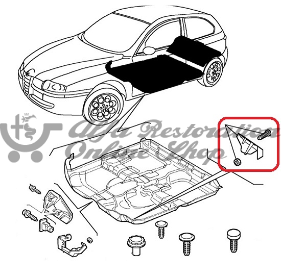 Alfa 147 GTA Foot Rest Panel (LHD)