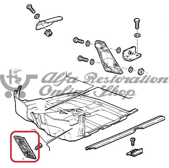 Alfa 164/166 All Models Foot Rest Plastic Panel (LHD)