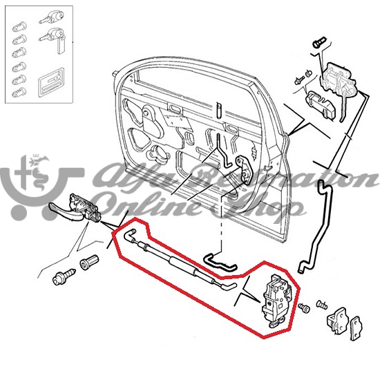 Alfa 166 Front Right Door Locking Mechanism
