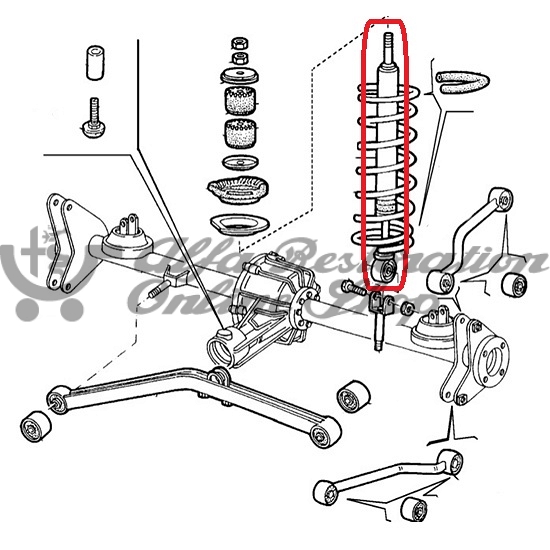 Alfa 33 Permanent 4 Rear Shock Absorbers (Original/BOGE)