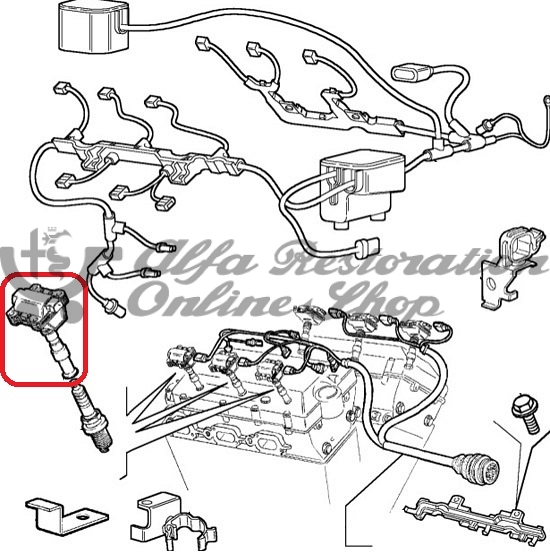 Alfa 147/156/164/166/GT/GTV/Spider V6 Engines Ignition Coil