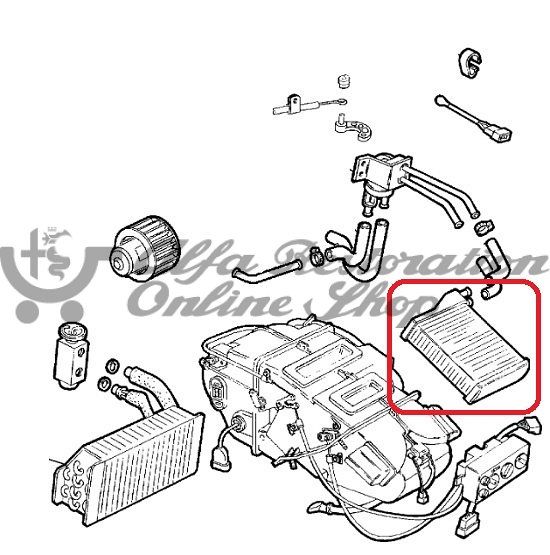 Alfa 33 907 Series Heater Matrix (1990-1994 models)