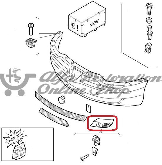 Alfa 156 Facelift/GTA Front Left  Fog Light Frame