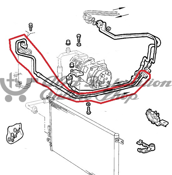 Alfa 156 Air Conditioning High Pressure Hose (Filter/Dryer)