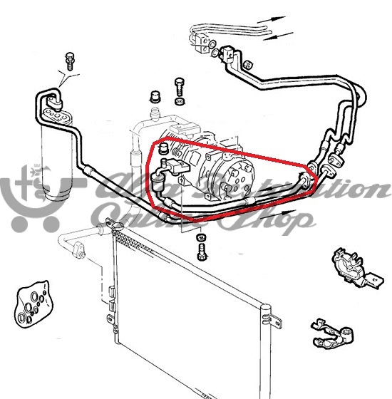 Alfa 156 Air Conditioning Low Pressure Hose (On Compressor)