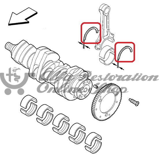 Alfa 159/Brera/Spider/MITO/Giulietta/Tonale 1.8 TB/1.6 JTD/FIRE TB Crankshaft Thrust Washers (Standard Size)