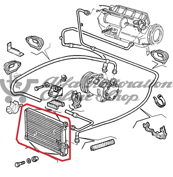 Alfa 164 Series 1/USA MY 1991-1993 Air Conditioning Condenser