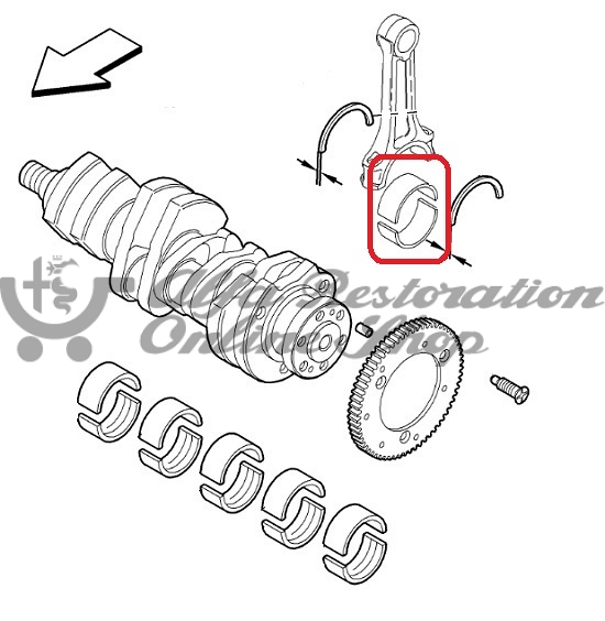 Alfa 159/Brera/Spider/MITO/Giulietta 1.8 TB Conrod Bearings Set (Standard Size)