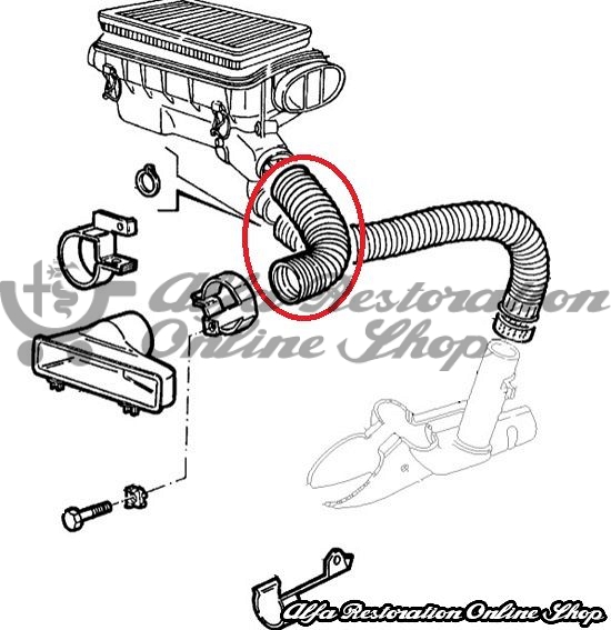 Alfa 33/Alfasud/Sprint Twin Carburetor Air Filter Intake Sleeve