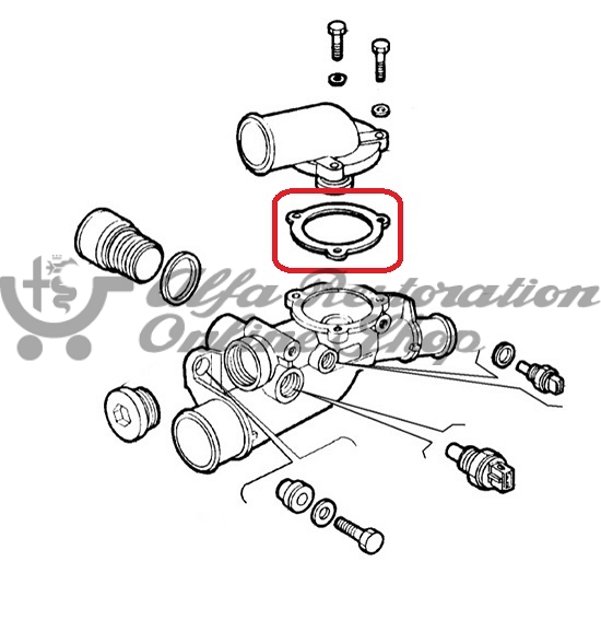 Alfa 147/155/156/166/GT/GTV/Spider V6 Engines Thermostat Gasket