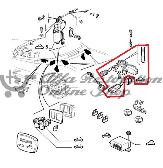 Alfa Spider 916 Series Soft Top Closing Right Motor