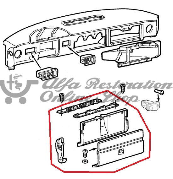 Alfa 33 905 Series Glovebox Lid (LHD)