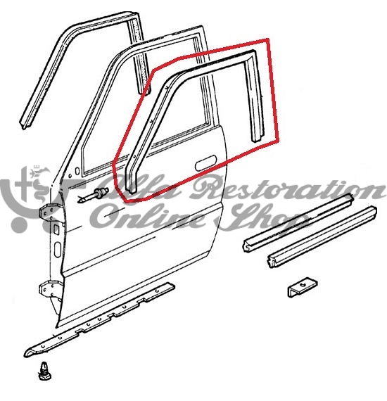 Alfa 33 1984-1994 Front Left Door Window Plastic Frame/Trim