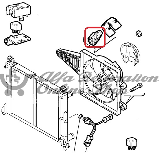 Alfa 145/146/147/155/156/164/166 Radiator Fan Motor Thermal Resistor