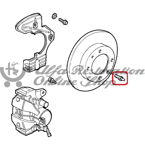 Alfa 145/146/147/155/156/GT/GTV/Spider Disk Brake Guide Pin