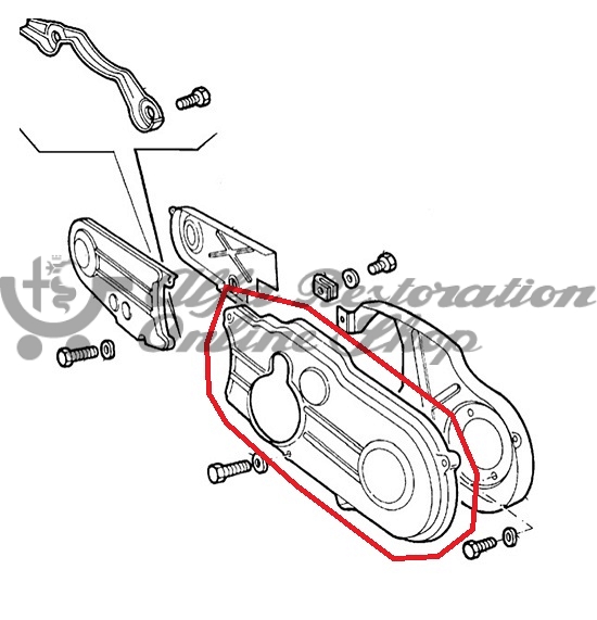 Alfa 33/Alfasud/Sprint Timing Belt Left Cover (Engine with Mechanical Tappets)