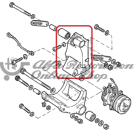 Alfa 75 Air Conditioning Compressor Bracket (On Engine/4 Cylinder)