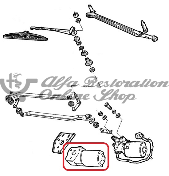 Alfa 33 905/907 Series/Spider 115 Series Windscreen Wiper Motor Plastic Cover