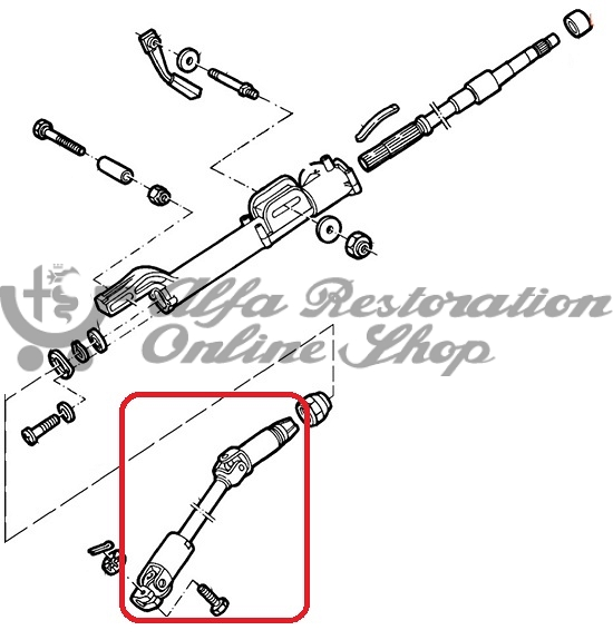 Alfa 75/Milano Steering Column (Power Assisted Steering)