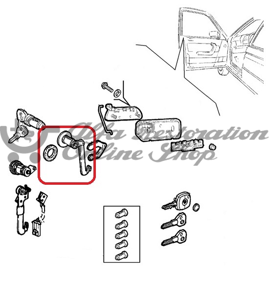 Alfa 164 Front Left Door Lock Cylinder