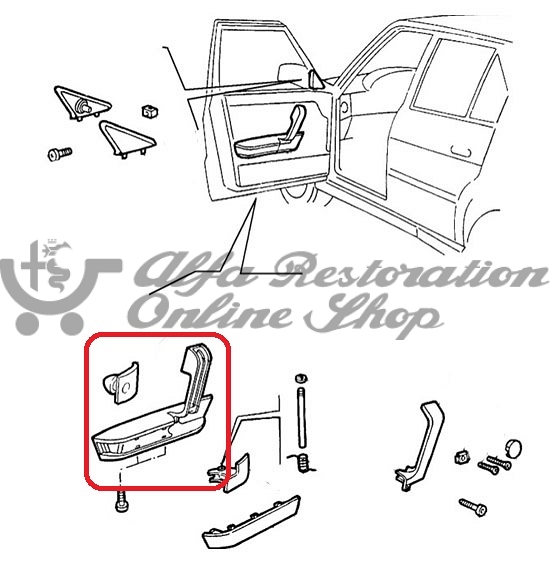 Alfa 33 907 Series Front Left Door Internal Armrest