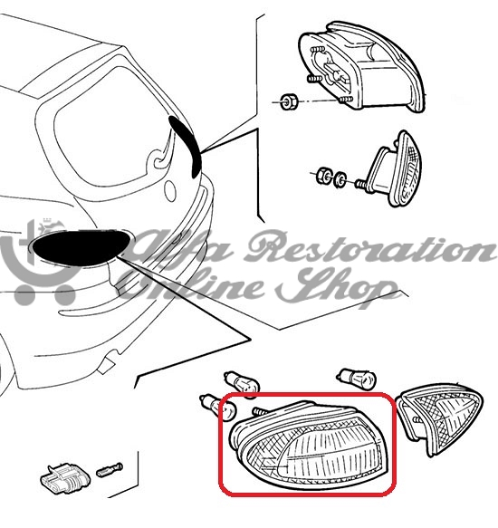 Alfa 147 Series 1 Rear Left Outer Light