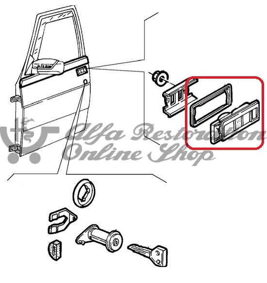 Alfa Romeo 75/Milano Front Door External Handle