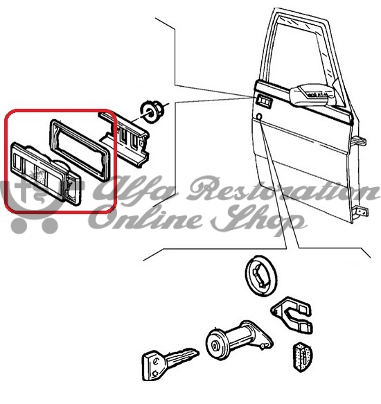 Alfa Romeo 75/Milano Front Door External Handle