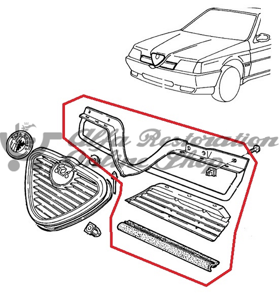Alfa 164 Radiator Grille (Incomplete)