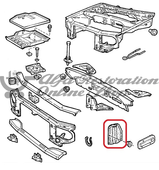 Alfa 33 905/907 Series Left Steering Bar Mudflap
