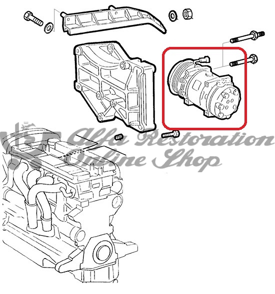 Alfa 145/146/156/166/GTV/Spider 1.8/2.0 TS Air Conditioning Compressor