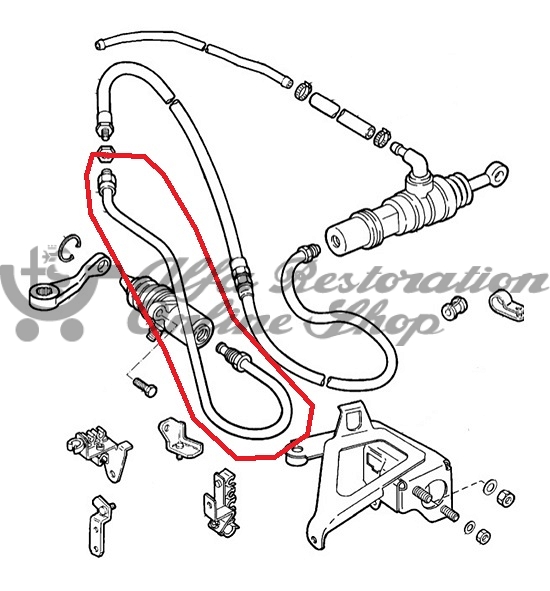Alfa 155 Clutch Slave Pipe (Four Cylinder Engines 8V/16V)