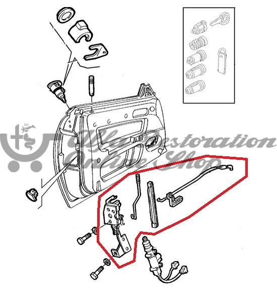 Alfa GTV/Spider 916 Series Right Door Locking Mechanism