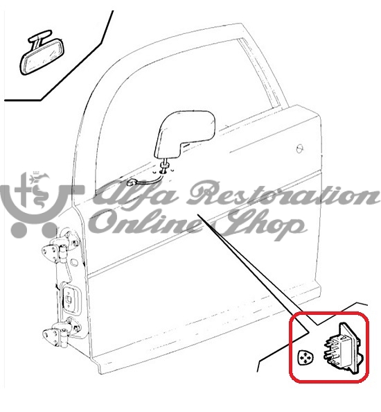Alfa Romeo SZ/RZ/Alfa 164 Series 1 Electric Mirror Adjustment Switch