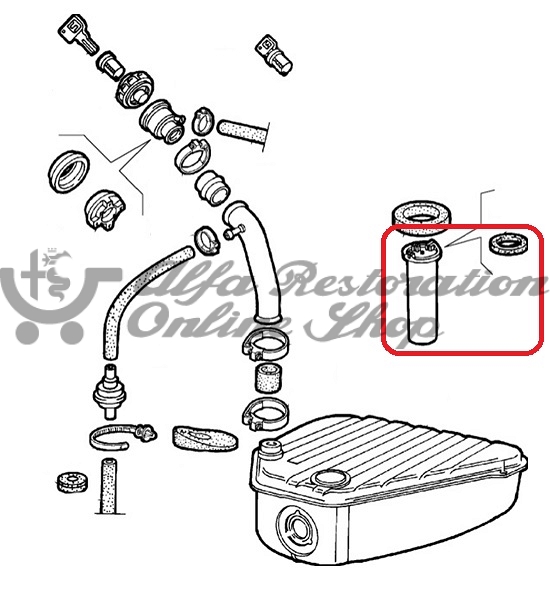 Alfa 75/Milano 1.6/1.8/2.0 TS/2.5 V6 Fuel Tank Sender Unit