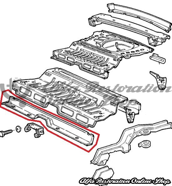 Alfa 33 907 Series Floor Rear Section