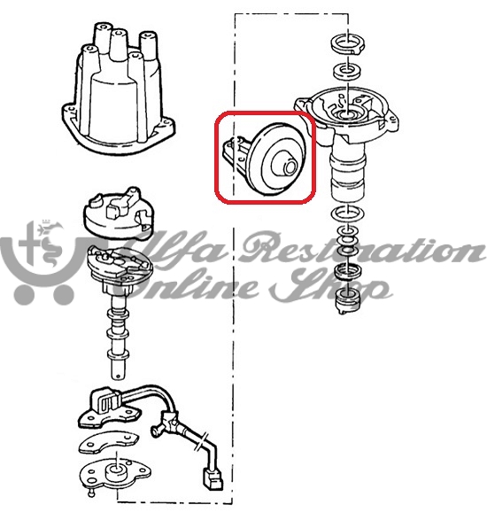 Alfa 33/75/Giulietta/Alfasud/Sprint Magneti Marelli Distributor Vacuum Advance