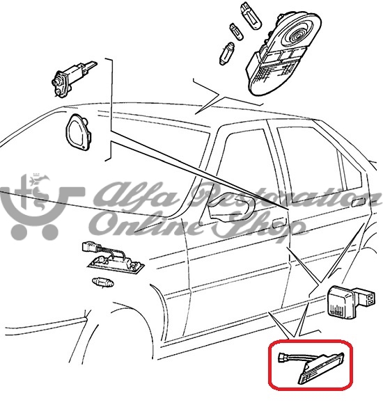 Alfa 164 Series 1 Door Panel Light