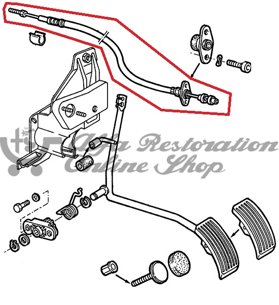 Alfa 164 2.0 TB/3.0 V6 Accelerator Cable (LHD/RHD)