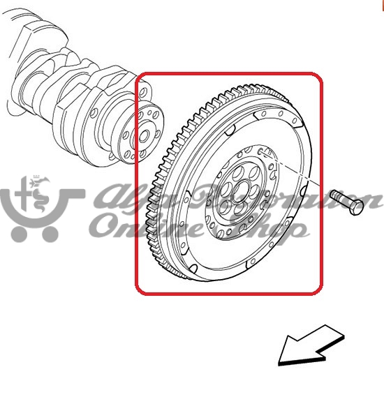Alfa 159/Brera/Spider 1.8 TBi Dual Mass Flywheel