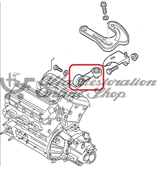 Alfa 147/156/GT 2.5/3.2 V6 Upper Engine Mount Bracket (Mount on Chassis)