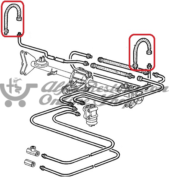 Alfa 33 P4/145/146/155 Rear Brake Hoses Set
