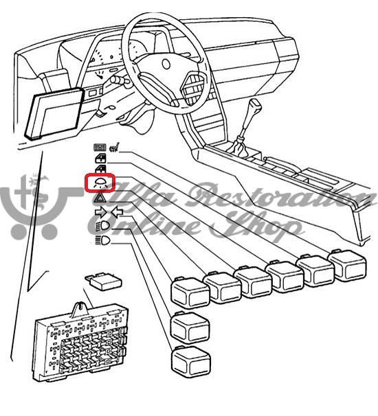 Alfa 164 Dome/Ceiling Lamp Relay/Timer