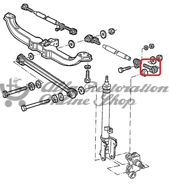 Alfa 164/GTV/Spider Rear Suspension Adjustable Outer Threaded Bush (Left Thread)