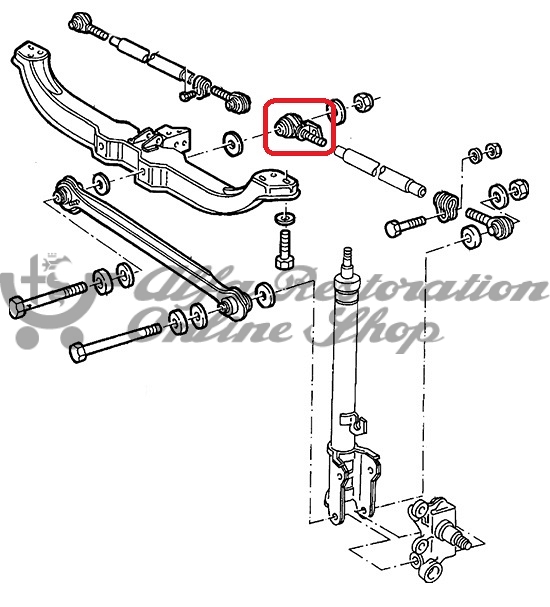 Alfa 164/GTV/Spider Rear Suspension Adjustable Inner Threaded Bush (Right Thread)
