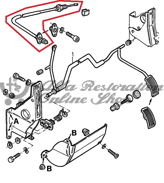 Alfa 164 2.0 TB/3.0 V6 Accelerator Cable (LHD/RHD)